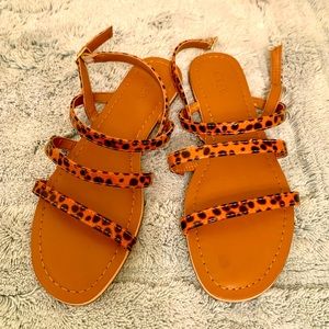 Animal print sandals